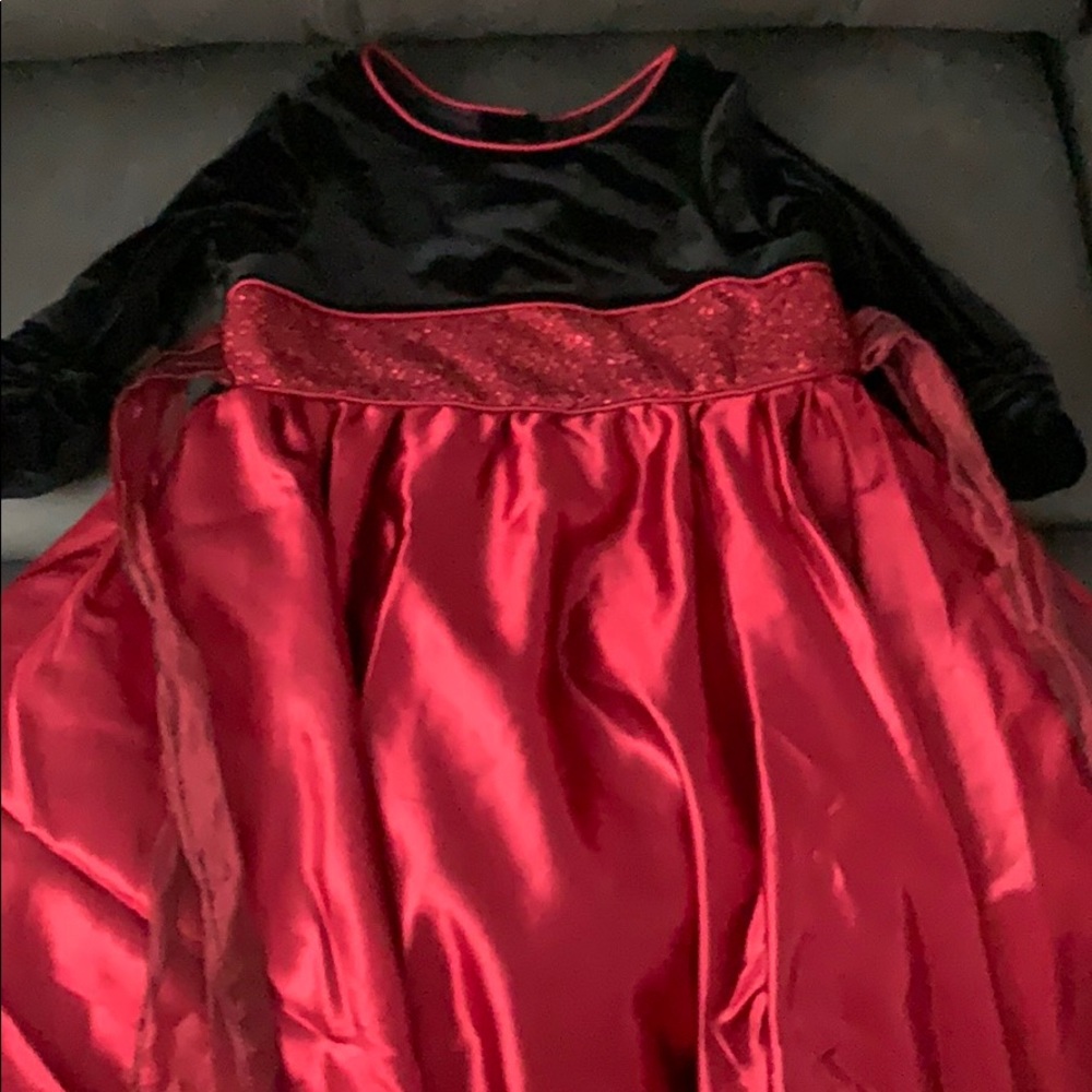 Beautiful red and black Christmas dress
